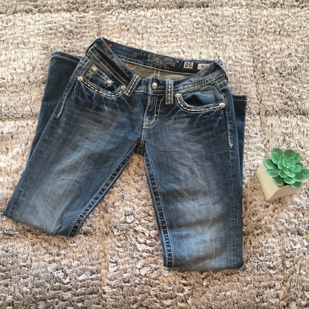 PETITE Miss Me boot cut jeans - size 25 - EUC